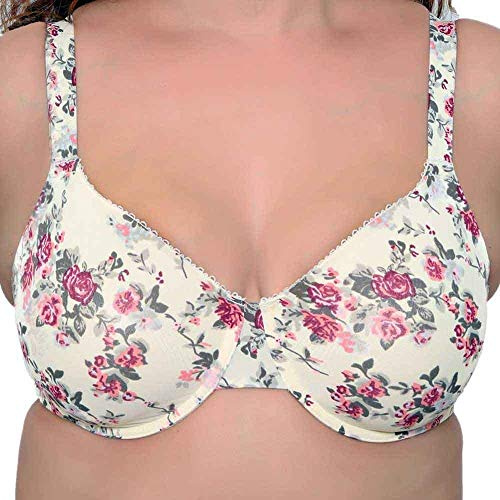 Liv Lingerie Ladies Vintage Rose Bra Minimiser Underwired UK Size 34-42 Cups D-G (42 E, Vintage Rose)