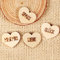 COLOFALLA 100 Stk Hochzeit Tischdeko Holz 2.5cm Herzen Streudeko Konfetti Holzherzen Mr & Mrs Deko Hochzeitsdeko Vintage DIY Basteln Deko für Verlobung Geschenke