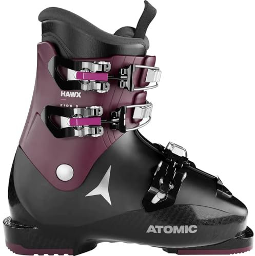 ATOMIC HAWX 3 Botas para Niños, Negro/Violeta/Rosa, 22,0-22,5