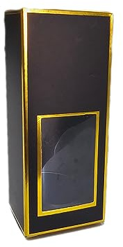 Packaging box for shipping, small kraft box with clear opening for 1oz bottle/ 1oz glass bottle packaging box with gold printing (1oz 12pack)