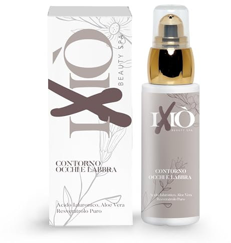 Crema Contorno Occhi Antirughe 50 ml - Riduce Occhiaie, Illumina e Rimpolpa labbra - Siero Idratante con Acido Ialuronico, Aloe Vera e Resveratrolo - Made in Italy
