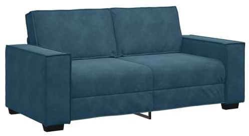 vidaXL Divano a 2 Posti Blu 180x78x84 cm in Velluto, Divano, Divano a 2 posti, Divano in Velluto, Divano, Divano a Due posti, Divano a 2 posti in Velluto