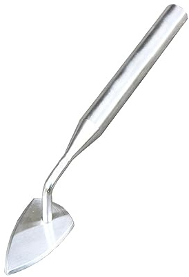 Aymzbd Paleta de Jardín Paleta de Mano Prensa de Suelo Paleta de Trasplantador de Acero Inoxidable Herramienta de Jardín para Deshierbe Trasplante Plantación, PEQUEÑa