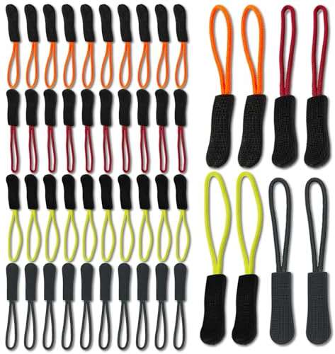 200Pcs Zipper Pulls, Non‑Slip Zip Pull Tags Extender, Universal Replacement for Luggage, Backpacks, Jackets, Purses Clothing