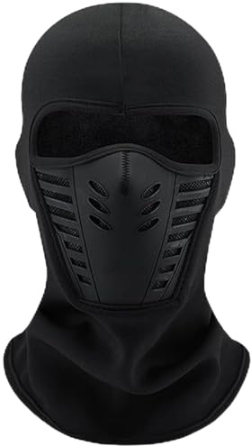 Winter Rider Warm Anti-Haze Balaclava Full Face Mask, Winter Rider Face Mask, Windproof Breathable Thickened Thermal Balaclava for Ski Cycling (Black)