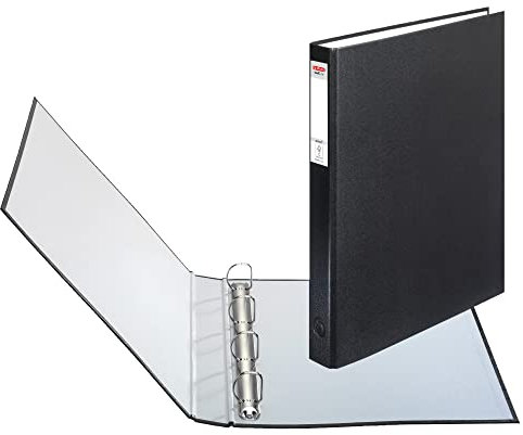 Herlitz Ringbuch maX.file pRotect A4, 1 Stück, 4-Ring-Kombi-Mechanik, 25 mm Füllhöhe, schwarz