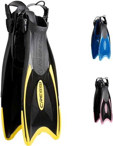 CRESSI Unisex Schnorchel Flossen Palau, schwarz/gelb, S/M-38/41, CA115138