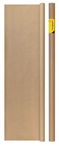 Idena 800001 - Packpapier Rolle, 1 x 5 m, 80g/m² starkes Papier, Farbe Kraft, Geschenkpapier, Kraftpapier, Verpackung