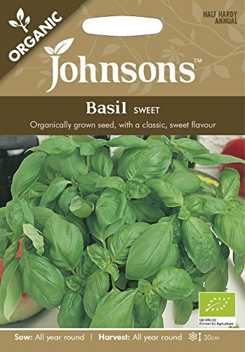 Johnsons 10610 Herb Seeds, ORG Basil Sweet