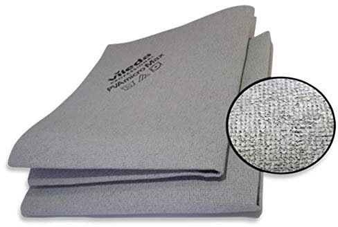Vileda PVAmicro max - Panno in microfibra, 50 x 44 cm, colore: Grigio