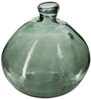 Atmosphera - Vase Dame Jeanne - Verre recyclé - Vert Kaki D33 cm