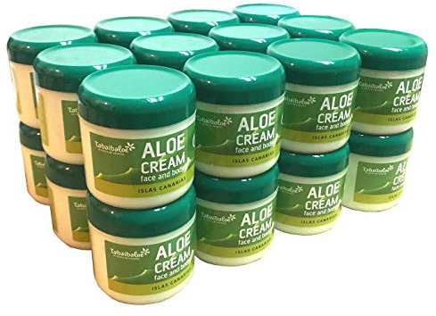 TABAIBA Aloe Vera ansikts- och kroppskräm 100% naturlig Aloe från Kanarieöarna 300 ml x 24 enheter