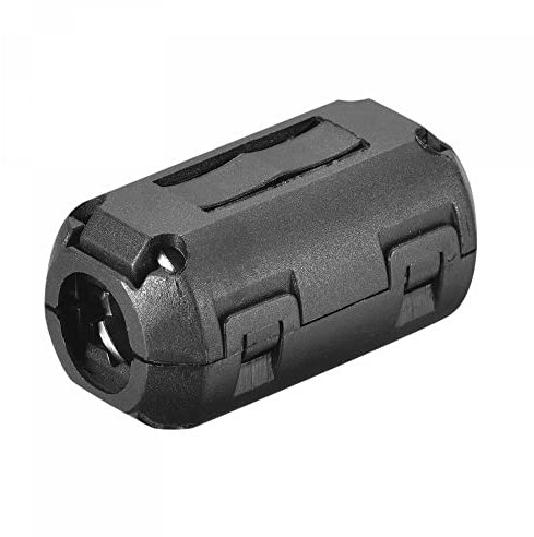 sourcing map 20 Stück Ferritkerne für Kabel, 9mm Innendurchmesser RFI EMI Rauschunterdrückungs-Kabelclip für USB Kabel, Audio und Video Kabel Stromkabel, Schwarz