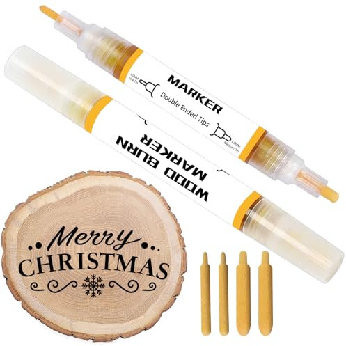 Kintsukuroi Lot de 2 Marqueurs Double Face pour Brûler le Bois - Précision et Facilité pour Motifs sur Bois et Artisanat