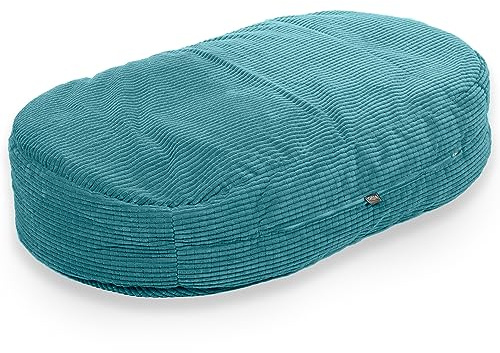 Gilda 4' Sofa Bed Lounger Bean Bag Delivered Filled Corduroy (Teal)