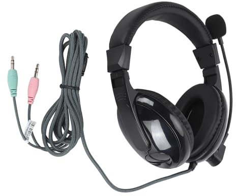 Jectse Cuffie da Gioco, Cuffie Cablate con Bass Surround, Cuffie con Microfono Flessibile con Cancellazione del Rumore, Cuffie Antirumore con Memoria Morbida, per Giocatori PC