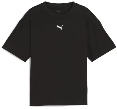 PUMA Mädchen ESS Boxy Tee G T-Shirts, PUMA Black, 176