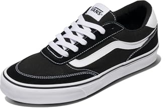 Vans Hombre Brooklyn LS Zapatilla Suede and Black and White 41 EU