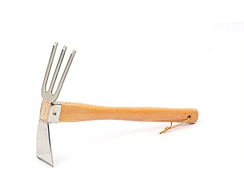 VAYEODEYU Petite houe，Garden Hoe Houe râteau cultivateur Pointu à la Main et motoculteur houe Herse pioche pioche pioches de Jardinage houes Outil de désherbage de Jardin, râteau(Hoe+Rake)