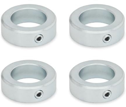 Ganter Normelemente | Anelli di regolazione, acciaio zincato | 4 pezzi | perno filettato con esagono incassato DIN 914 | foro 12 mm | GN 705-12-E-ZB