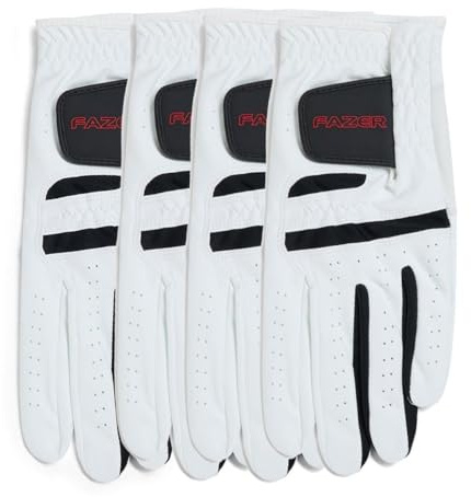 FAZER Hybrid All Weather Golf Glove 4 Pack (Small)