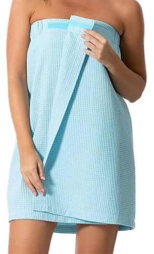 KHASCBNF Toalla De Envoltura De SPA Toalla de baño Envolvente for Mujer con Cierre Ajustable, Toalla Textil for el hogar, Batas, Toallas usables(B,L)