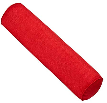 Xiang Ru Flachs, einfarbig, Bonbon-Kissenrolle, Nackenrolle für Zuhause, Bett, Sofa, Kissen, rot, 100 x Durchmesser: 20 cm