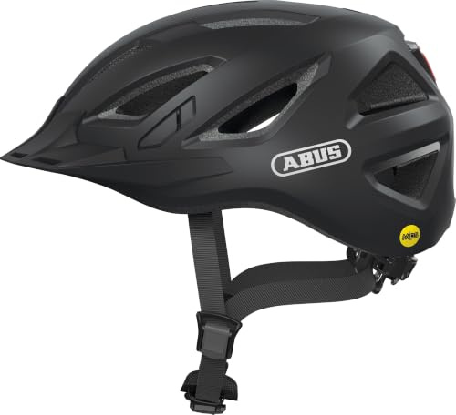 ABUS Urban-I 3.0 MIPS – cykelhjälm med stötskydd, bakljus, paraply och magnetisk stängning – för män och kvinnor
