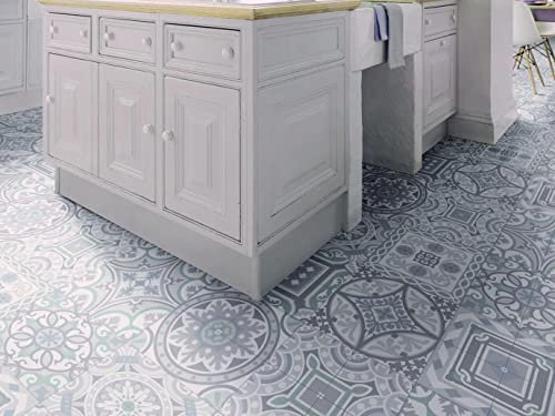 PVC Bodenbelag Vinylboden im Retro-Design, Zuschnitt (2m breit, 2m lang)