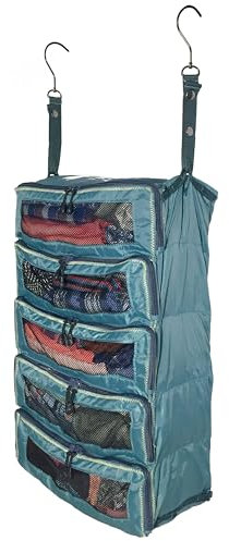 PACK Gear Koffer-Organizer zum Aufhängen, Reiseutensilien, Faltbare Packwürfel, groß oder Handgepäck, Regal-Organizer für Schrank (grün) (XL)