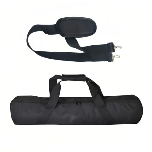 Veluxora 55–120 cm verstellbarer Riemen, Angelrutentasche, faltbar, große Kapazität, wasserdicht, Angelschirme, Tasche, verdickte Rutentasche, Angelausrüstungstaschen, Schwarz , 80cm/31.5in, Viel