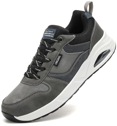 TARELO Zapatillas Deportivas Hombre Aire Zapatillas Hombre Casual Moda Zapatillas Vestir Hombre Tenis Zapatos Sneaker Hombre Gris 44