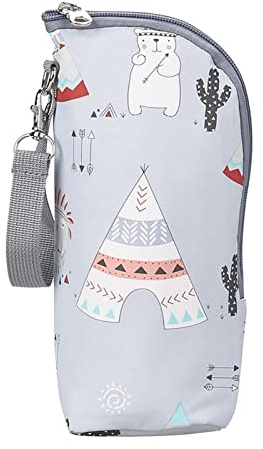 Borsa termica per biberon, in tessuto Oxford, 9 x 7 x 22 cm, impermeabile, portatile, per conservare il latte materno, contenitore da viaggio, Multicolore, B: Dream Tower, Unisex