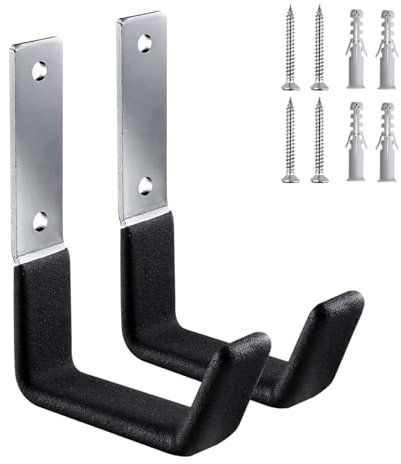Uqezagpa 2 Stück Aufbewahrungshaken für Werkzeuge und Garagenzubehör Schwerlasthaken aus Edelstahl Schwerlasthaken Organizer für Verlängerungskabel