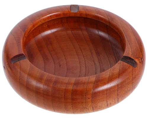 HAMPPLIES Cenicero para Mantener el Escritorio Limpio para Uso Doméstico de Madera Marrón y Almacenar de Humo Estructura Hogar o Bar