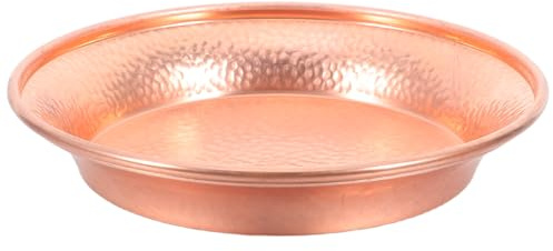 GANAZONO Bol en cuivre pour Animaux de Compagnie - Gamelle de 15 cm pour Chat (Eau et Nourriture) - Bol rituel en cuivre martelé pour Nourrir Les Animaux et décorer Votre intérieur