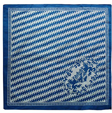 Harrys-Collection Unisex Bandana Bindetuch 100% Baumwolle (1 er 6 er oder 12 er Pack), Farbe:Bayern blau