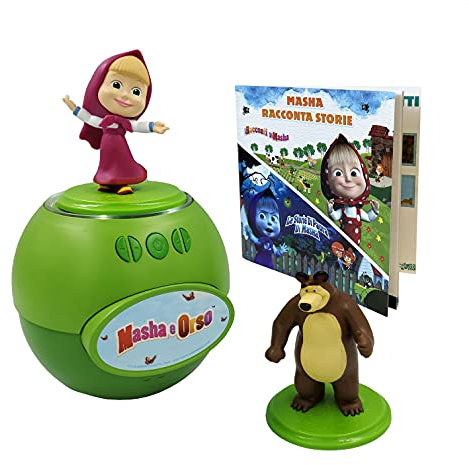 Simba - Masha Racconta Storie - 7101100076, + 3 Anni, Cassa Speaker Inclusi 2 Personaggi 130 Minuti con 24 Storie di Masha, USB, Italiano e Inglese