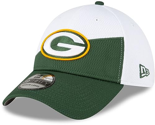 New Era NFL Green Bay Packers Official 2023 Sideline 39THIRTY Stretch Fit Cap, Größe :S/M