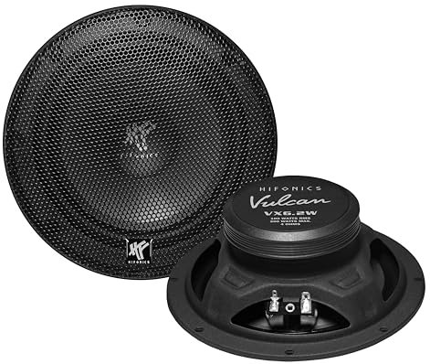 Hifonics VX6.2 W - Kickbass-Lautsprecher 16,5 cm (6,5) aus der Vulcan Lautsprecher Serie | 1 Paar | EInbau-Lautsprecher für Car-HiFi Fans