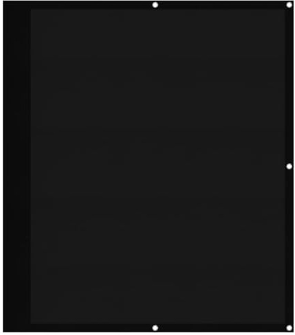 vidaXL Balkon Sichtschutz, Balkonbespannung mit Ösen Seil, Wasserfeste Balkonabdeckung, Balkonverkleidung für Balkon Terrasse, 120x700cm Schwarz 100% Polyester-Oxford