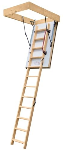 4iQ Group Bodentreppe Gedämmt 120 x 70 cm - Dachbodentreppe U-Wert 0,55 - Dachbodenluke Raumspartreppe Innen - Bodenluke mit Treppe bis zu 150 kg Traglast