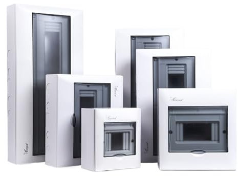 AIRUIXI Scatola di distribuzione elettrica Scatola di distribuzione elettrica Regolabile for Esterni a 2-4 Vie con Scatola di derivazione elettrica con Recupero Posteriore in Metallo(HT 18-20WAY)