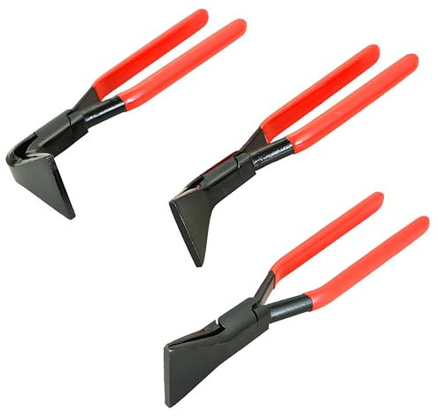 Alicates plegables, 45°, 90°, 180°, 3 piezas, 60 mm de ancho de boca para herramientas de plegado extremadamente precisas, alicates de doblado abkant para techos/fontaneros, juego de alicates para