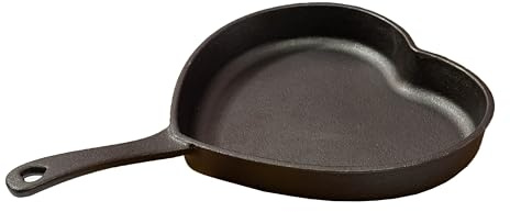 Paris Hilton Pre-Seasoned Cast Iron Heart Skillet Pan, Heavy-Duty Frying Pan for Cooking, Baking & Searing, Oven Safe, Stovetop Compatible, 10-Inch