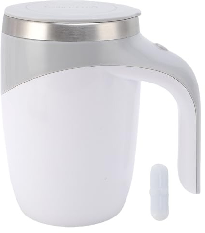 Självrörande mugg 380 ml, automatisk magnetisk omrörande kaffekopp Rostfritt stål Självrörande kaffemugg för hemmakontorets resanvändning