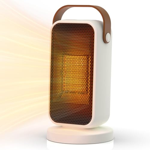 Fashioz Calefactor Electrico Portátil, Mini Silencioso Calefactor de 1200 W, 3 Modos Radiador Electrico, Protección contra Sobrecalentamiento, para Baño,Dormitorios, Salones y Oficinas (Blanco)