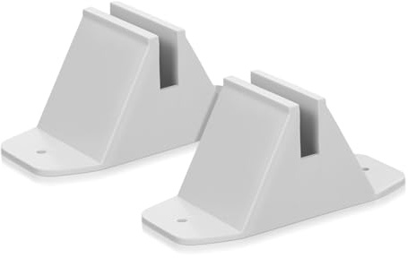 BESPORTBLE 2 Piezas Base de Valla de Jardín Soporte Resistente para Exteriores Color Blanco Accesorio Estable para Patios y Jardines