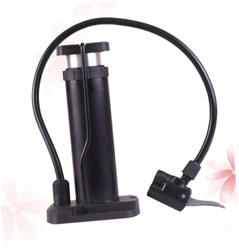 SUPVOX Pompa a Piede per Pneumatici Bicicletta Gonfiatore da Pavimento con Manometro Integrato Pompa Multiuso Leggera e Portatile per Bici e Moto Struttura in Metallo e Nero