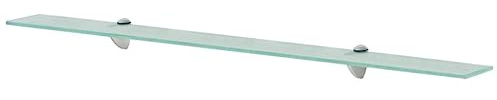Tomostar Étagère Murale en Verre Trempé, Étagère de Douche Tablette de Salle de Bain Murale 100 x 10 cm 8 mm